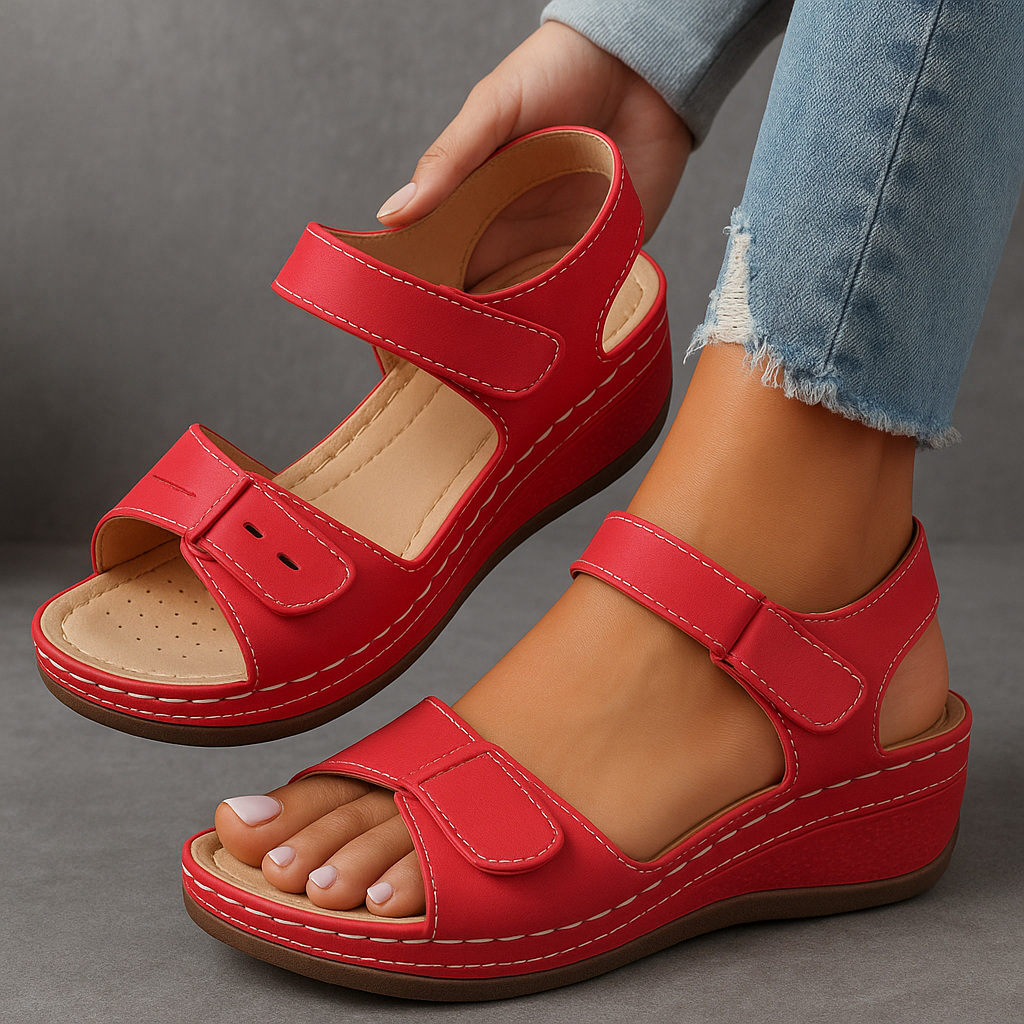 Wendy | Women's Wedge Sandals Ankle Strap 6