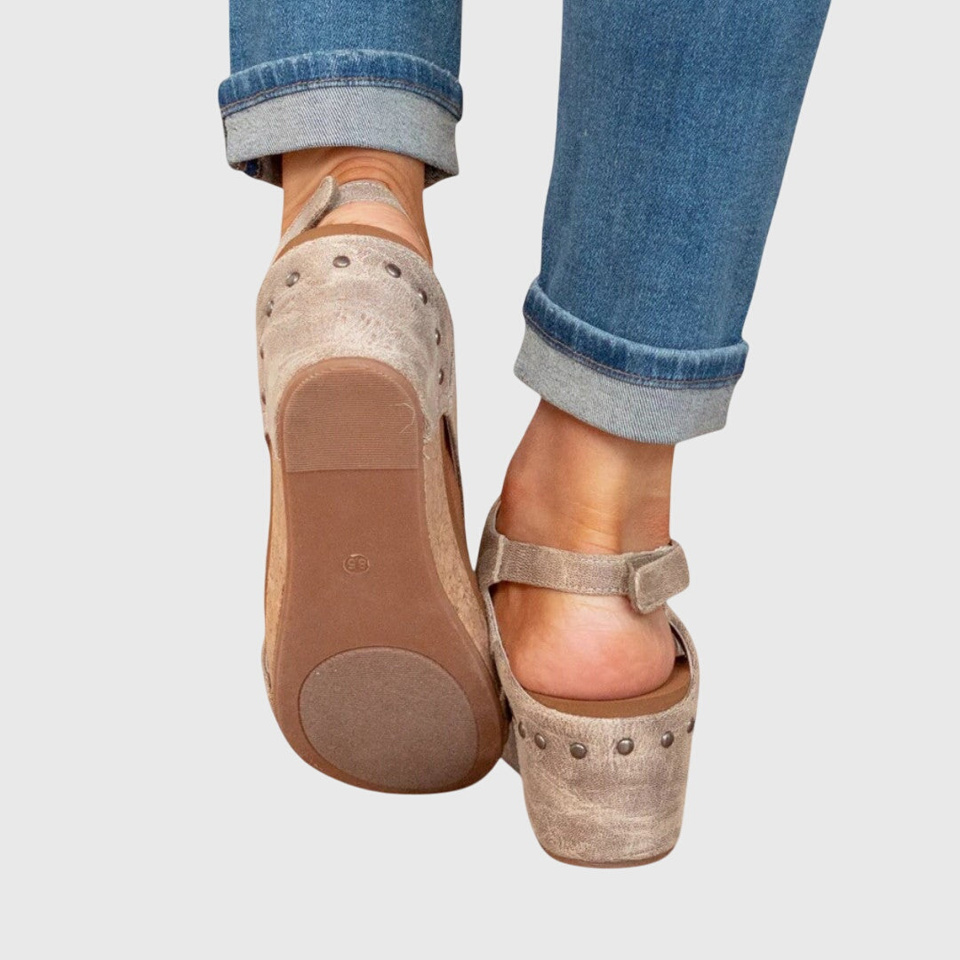 Wendy | Women's Wedge Sandals Open Toe Slingback Cork Platform 2