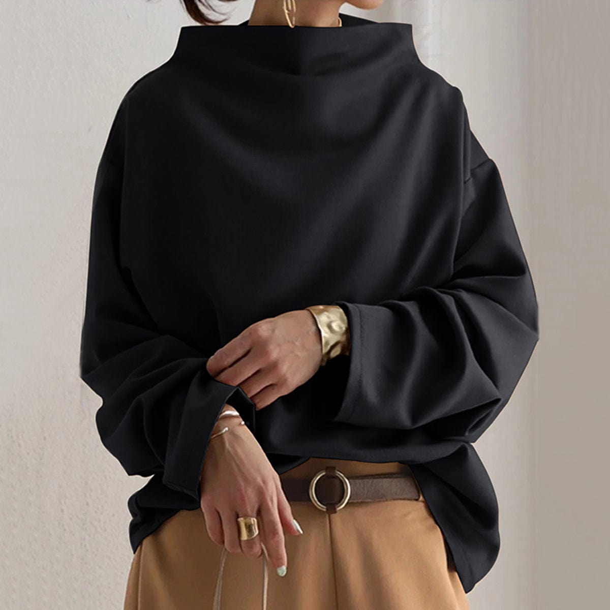 Zelari | High-Neck Soft Knit Top 0