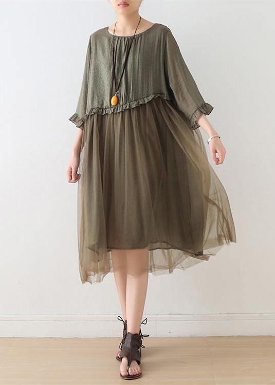 Three-quarter view of tulle maxi dress highlighting flowing silhouette and airy fabric