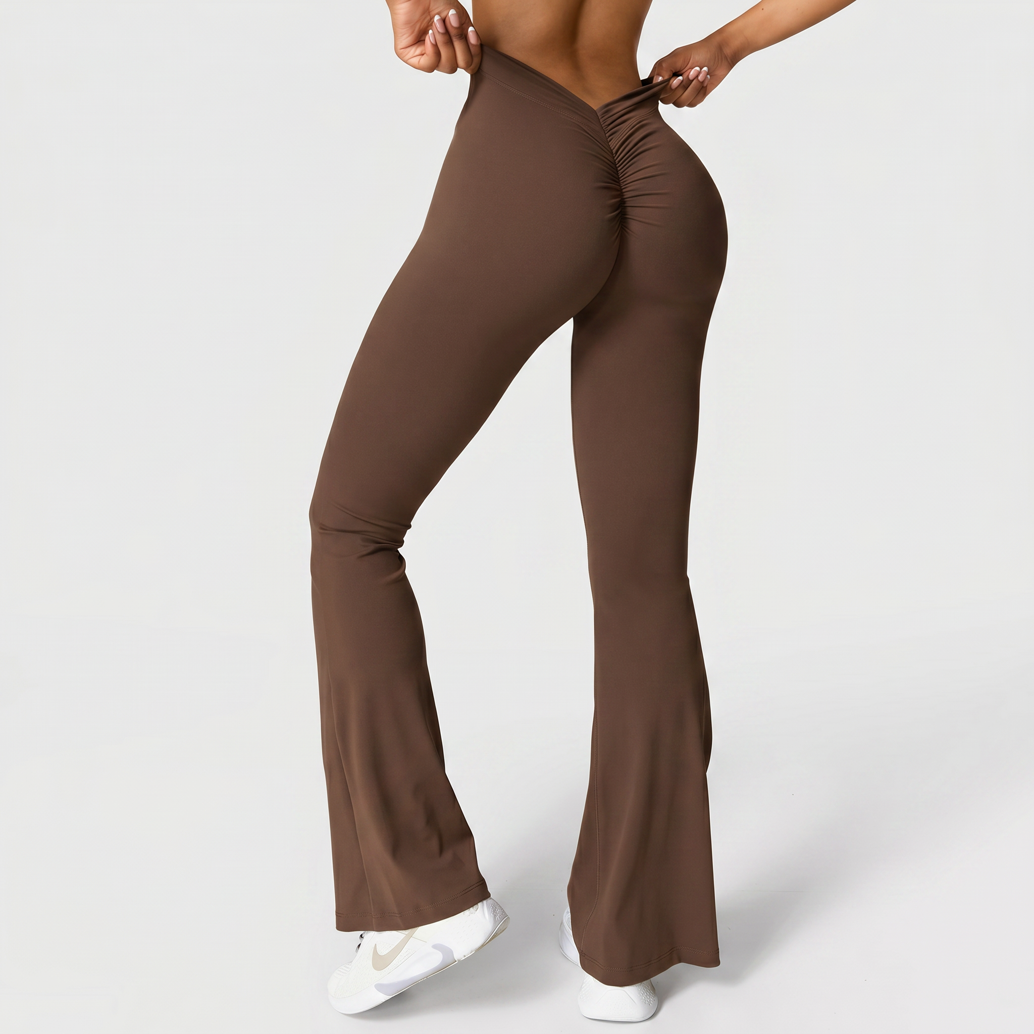 Craftsmiley V-back Flared Leggings