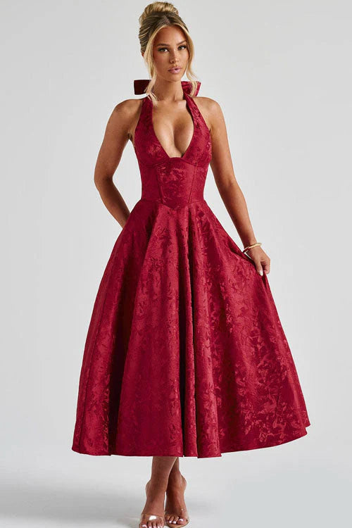 Nora | Halterneck Midi Dress