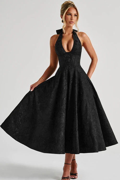 Nora | Halterneck Midi Dress