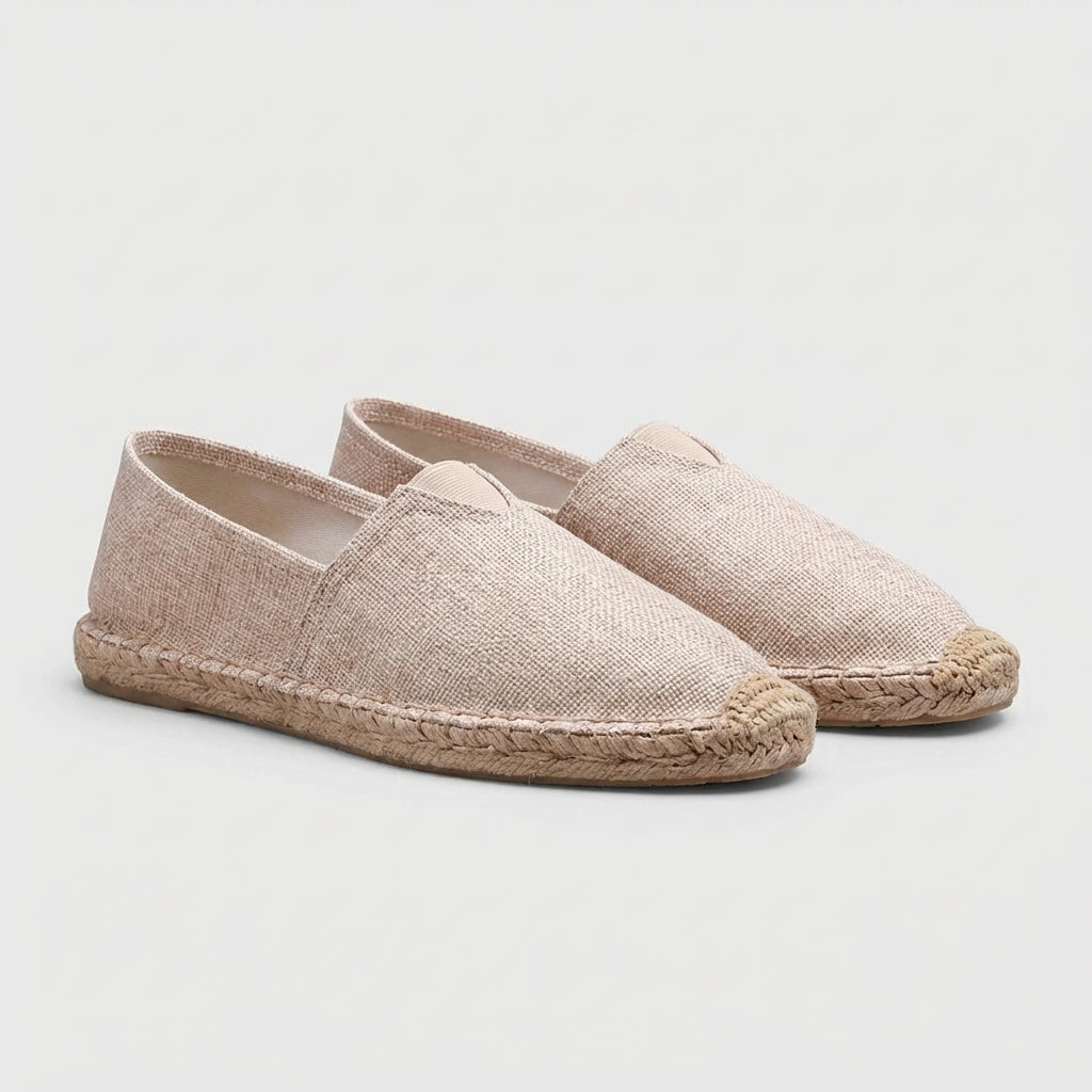 Front view of Women's Orthopedic Jute Sole Slip-On Espadrilles displaying rounded toe and slip-on design
